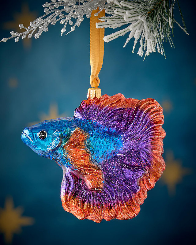 Betta Fish Christmas Ornament
